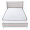 Monarch Specialties Bed, Queen Size, Bedroom, Upholstered, Beige Linen Look, Chrome Metal Legs I 6041Q - alternate 2